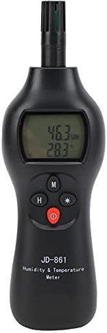 Bärbar Termometer och Hygrometer, Lättvikttemperaturfuktighetsmonitor, Lätt Att Använda för Mätning inomhusmiljö