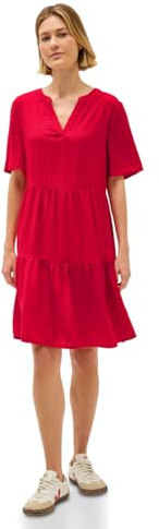 CECIL Damen B144594 Knielanges Volant-Kleid, Glazed Apple Red, XL