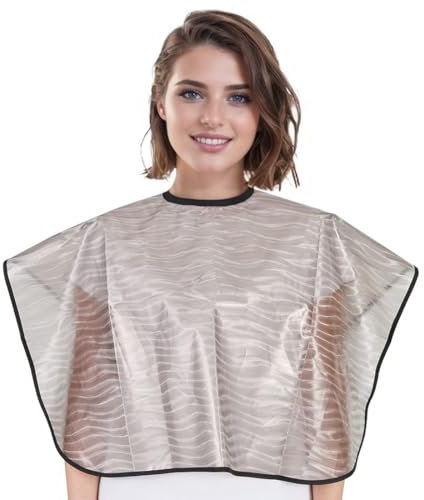 COYUN 1Pcs Mantella Parrucchiere, Mantellina Taglio per Parrucchieri Regolabile Mantella Protettiva Mantella per Trucco Impermeabile, Telo Parrucchiera Professionale per Capelli Shampoo per Candeggina