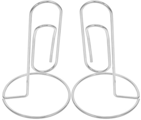 Sosoport Lot de 2 Porte-Cartes de Table en Fer 130Mm Argentés Base Stable Supports Polyvalents pour Photos Notes et Menus Adaptés Bureau Mariage et Événements Festifs