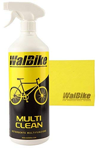 WalBike Kit Clean Manutenzione pulitore per Pulire detergere la Bici Senza risciaquo con Panno in Microfibra per la Pulizia della Bici