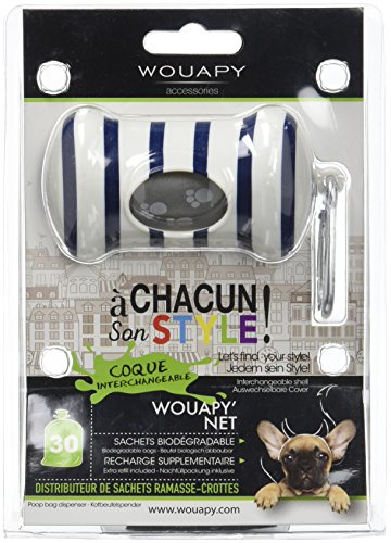 Wouapy WOU217350RAB Fantasy Dispensador de Bolsas Higiénicas para Perro, Azul