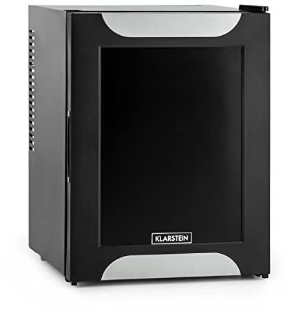 KLARSTEIN Mini Frigo de Chambre de 33L pour Snacks et Boissons, Mini Bar, Petit Réfrigérateur Camping, Petit Frigo Cosmetique, Refrigerateur avec Étagères Réglables, 5-15°C