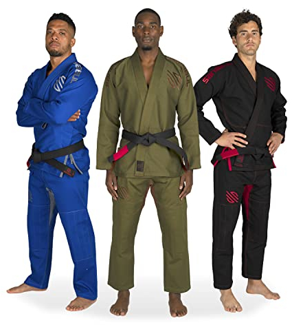 Sanabul Essentials V.2 Ultraleichter vorgeschrumpfter BJJ Jiu Jitsu Gi (siehe spezielle Größenanleitung) (Grün, A0)