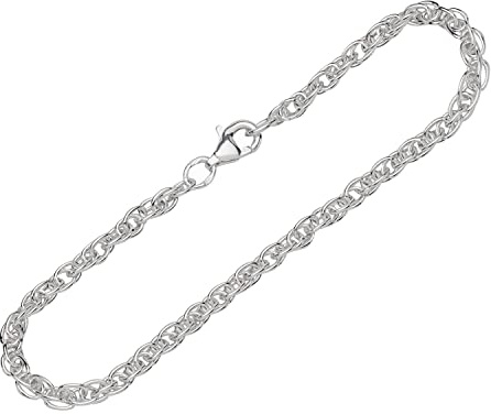 NKlaus armband 925 sterlingsilver 19 cm dubbel ankare kedja män ankare armbandskedja ny 12580, 19 centimeters, Sterlingsilver