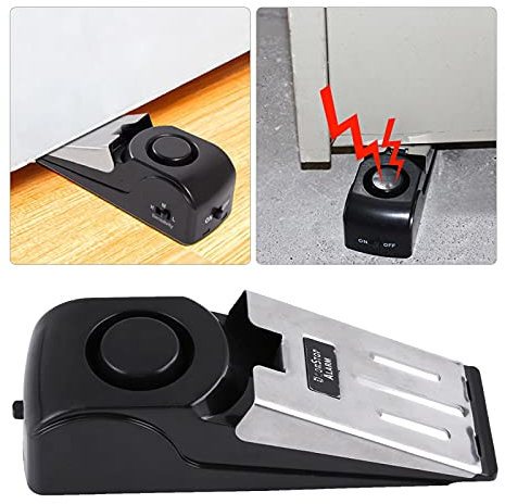 Allarme di sicurezza del fermaporta portatile, allarmi di arresto della porta a cuneo per la sicurezza domestica Sicurezza dei bambini Viaggi Hotel Appartamento Condominio Blocco allarme 100 dB