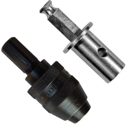 Deep Freeze EZ Ice Auger Drill Adapter - Pistol Bit/K-Drill/Lite-Flite - Electric Drill Auger Adapter - Ice Auger Quick Connect Drill Bit Adapter - Ice Fishing Auger - Cordless Drill Attachments