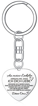 Herz Schlüsselanhänger An Meine Enkelin Herzkette von Oma