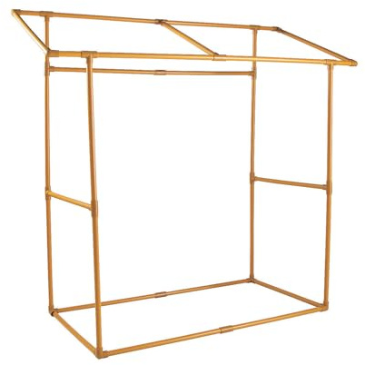 Fun Express Portable Bar Table Stand - Gold Tabletop Tent Base for Events | Dessert Table Display Set for Vendor Craft Fair, Party Tables & Mobile Bar Station | Circus Carnival Theme Setup