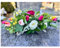 B4y Home dESING Frühlingsgesteck künstlich für Grab Friedhof Gedenkstätten Tulpen Pfingstrosen und Gänseblümchen mit Übertopf Grabaufleger Deko wie Echt