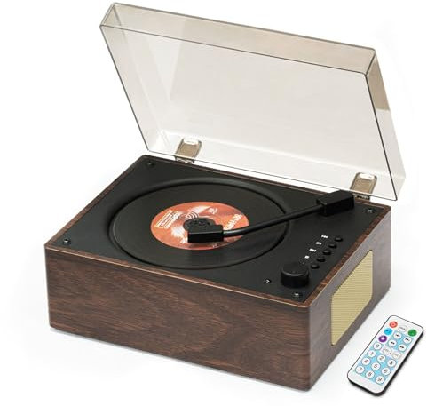 Reproductor de CD portátil: Altavoz de Música Hi-Fi Bluetooth Batería Incorporada Soporte para Mando a Distancia Reproductor AUX/USB Adorno Decorativo la Elección de los Amantes del Vintage