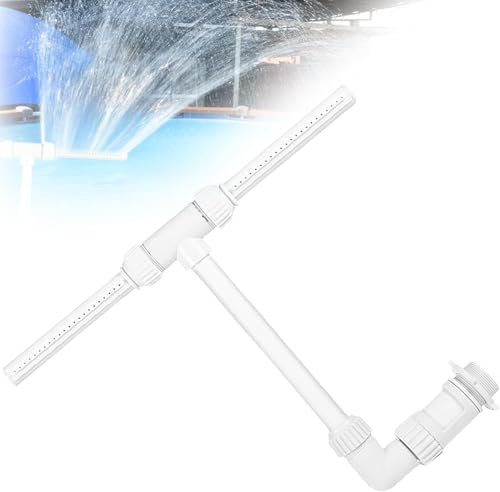 Fontaine de piscine double cascade pour extérieur, fontaine de piscine, arroseur réglable avec adaptateur, fontaine d'eau pour piscine et spa