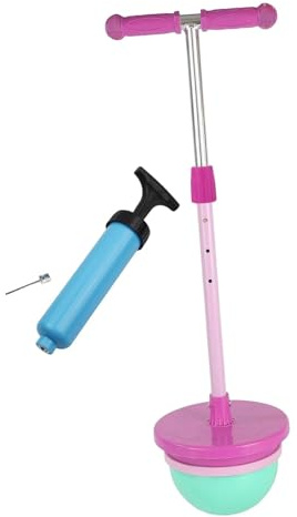 APLVFFZH Pogo Stick per Bambini, Dispositivo di Salto Regolabile per Fitness E Gioco, Rosa Rossa