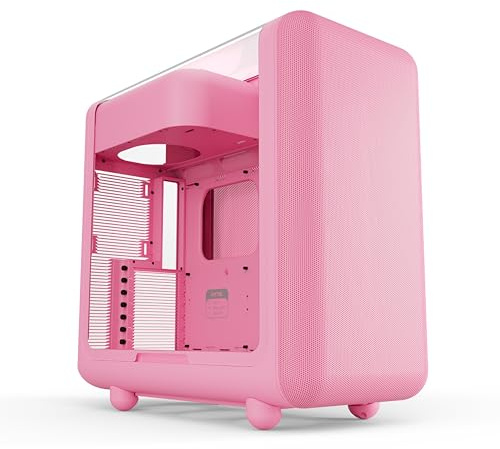 Hyte X50 Modern Performance ATX Mid-Tower PC Gaming Case - Strawberry Milk (Rosa)
