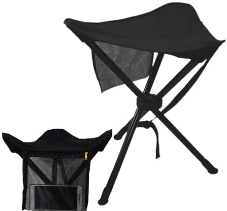 Générique Tabouret Tripode - Chaise de Pique-Nique Pliable Poids Max 100kg,Tabouret de Randonnée Portable - pour Adultes Camping Voyage Randonnée Pêche Sac À Dos Barbecue Pique-Nique Concert