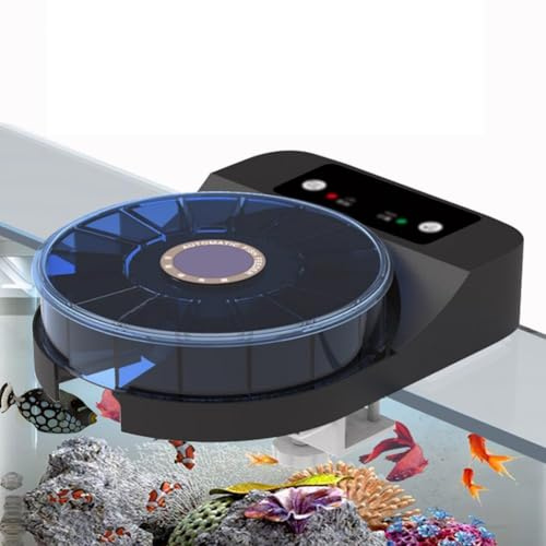 Garvee Distributeur Automatique de Nourriture pour Poissons d'aquarium – Grand capacité – Minuterie programmable – Double Alimentation USB et Batterie – Idéal pour Petits Poissons et crevettes –