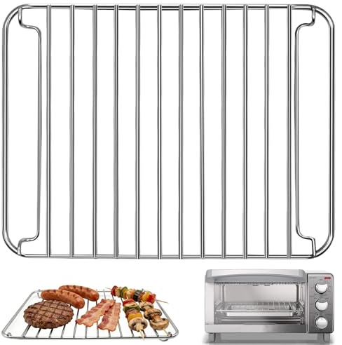 GWYSY Countertop Toaster Oven Accessories for BLACK DECKER 4 Slice Extra Wide Convection Toaster Oven, 10.8Ă8.3 IN Stainless Steel Toaster Oven Replacement Parts Baking Rack Wire Rack