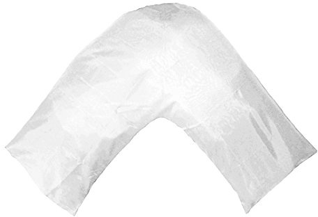 TAOSON Silky Soft Satin Soild Envelope Style V Shaped/Tri/Boomerang Pillow Cover Pillowcase Pillow Protector Cushion Cover Non Zippered Only Cover No Insert (White)