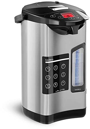 Bredeco Thermopot BCTP-5-L Distributeur d'eau chaude (5 L, 680 W, acier inoxydable, température : 40-100 °C, écran LCD)
