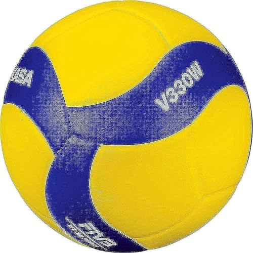 Mikasa V330W Competition Club Indoor Game Volleyball, Blau/Gelb
