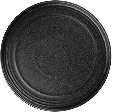 Olympia Cavolo Flat Round Plates Textured Black 220mm (Pack of 6)