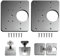 Placa Reparación Bisagra,2 Piezas unidades acero inoxidable juego de reparación con tornillos de fijación para muebles de madera, cocina, armarios, muebles (2)