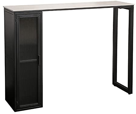 Bartabeller Hem Bar Table Smal High Chair Lagring Smidesjärn Vardagsrum Kök Lagring Vin Skåp Integrerad Barbord Bar Bordets Högbord (Size : 120 * 40 * 105cm)