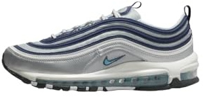 NIKE Men's Air Max 97 Trainers, Metallic Silver Chlorine Blue, 5.5 UK