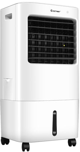 RELAX4LIFE Enfriador de Aire con 3 Modos y 4 Velocidades de Viento, Control Remoto, Tanque de Agua 20L, Temporizador 7,5H, Ventilador y Humidificador y Refrigerador de Aire, para Hogar, Oficina