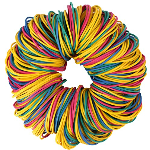AIWOQI Rubber Bands Size #16 multicolour Elastic Rubber Band small 600 Pcs size16 rubber bands office supplies home Package Household