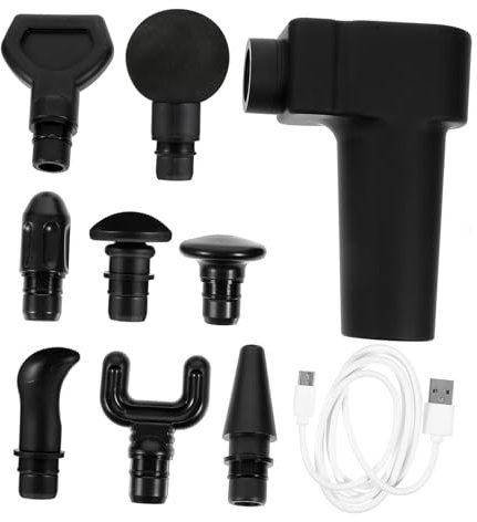 Beavorty 1satz Percussion Massagegerät Für Muskelentspannung Usb Aufladbare Massagepistole Mit Geschwindigkeitsstufen Aufsätzen Und Stunden Akkulaufzeit Für Nacken Rücken Schulter Und
