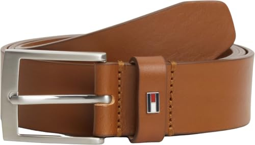 Tommy Hilfiger Herren Gürtel Adan 3,5 cm Ledergürtel, Braun (Cognac), 80 cm