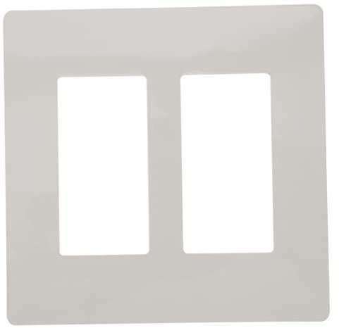 Schraubenlose Wandplattenabdeckung für Doppel Steckdose Weiß PC