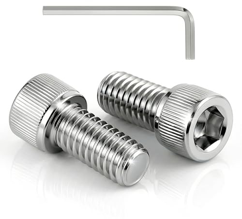 Dayalo 50 tornillos M2 x 8, tornillos de culata cilíndricos, tornillos cilíndricos con hexágono interior, tornillos de cabeza plana, acero inoxidable A2 V2A, rosca completa, tornillos hexagonales
