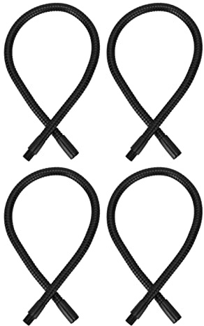 Jwthee Tubo flessibile universale a collo di cigno, 4 pezzi 10 mm Tubo flessibile per lampada a collo di cigno Microfono Collo di cigno Filettatura fine Tubo flessibile pieghevole in (40 cm)