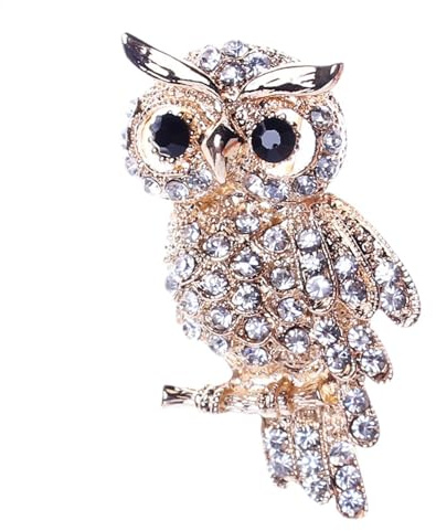 Broche chouette – Broche chouette en strass | Broche tendance en forme de hibou en , broche exquise en forme de hibou pleine de diamants, broche tendance en forme de chouette, broche de beauté