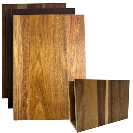 Juego de tablas de cortar, tablas en forma de libro, suministros de cocina gruesos y duraderos para la preparación de alimentos, tablas de madera versátiles para queso, carne, verduras, hogar, familia