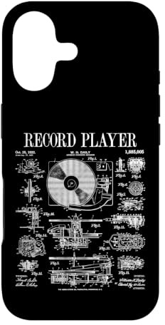 Carcasa para iPhone 17 Tocadiscos de Vinilo Vintage Patent DJ Tocadiscos fonógrafo
