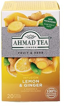 Ahmad Tea Lemon & Ginger Fruit & Herbal Infusion - 20 Teabags