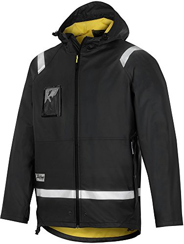 Snickers Regenjacke, PU Schwarz Größe: XXXL