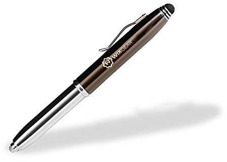 WixGear Tri-Function Pen - Stylus Pen for Touch Screens with LED Flashlight and Pen (Gunmetal)