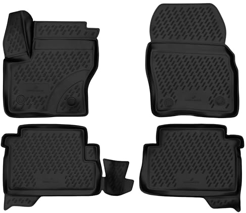 WALSER XTR Gummi Fussmatten Auto für Ford Kuga 2 (DM2) 2012-Heute, 100% passgenaue Auto Fußmatten, robuste Universal Fußmatte Auto, Gummimatten Auto, Auto Fussmatten Gummi
