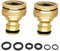 2 Pack Garden Hose Connector, Brass Hose Tap Connector 3/4 & 1/2 Female Threaded Tap Adapter, Outdoor Tap Fittings for Hosepipe, Kitchen & Faucet,Outdoor Leak-Proof Metal Connectors and Fittings