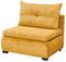 CHARLIE Bequemes Schlafsofa mit Bettkasten in Cord-Optik, Mustard - Kompaktes Sofa mit Schlaffunktion - 103 x 75/90/92 x 83 cm (B/H/T)