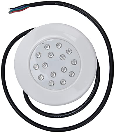 Fdit Luz de Piscina LED de Pegamento Completo RGB de 7W para Fuente de Estanque Lámpara de Paisaje Impermeable - Equipo de Iluminación Exterior Ajustable para Uso Subacuático