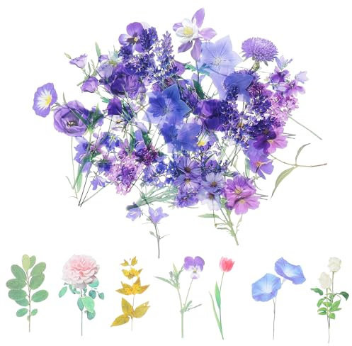 320 Stück Blumen Scrapbooking Aufkleber Pflanzen Vintage Scrapbook Stickers Transparente Bunte Blumenaufkleber Können für die Dekoration von Fotoalben Tagebuch Notizbüchern Verwendet Werden