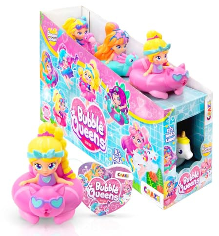 CRAZE Bubble Queens – Set da 6 Giochi da Bagno per Bambini e Neonati | Personaggi Galleggianti con Anello e Spruzzo d’Acqua | Unicorno, Narvalo, Gatto, Fenicottero, Pavone e Drago