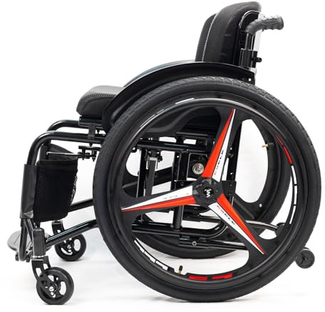 Fauteuils roulants autopropulsés, fauteuil roulant de loisirs sportif pliant,Repose-Pied Réglable, Fauteuil Roulant De Voyage Léger,dégagement rapide,Hauteur réglable(Seat width 40cm/15.7in,B)