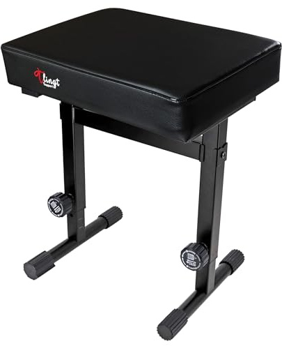 Tlingt Support Sgabello per pianoforte e tastiera, con comoda seduta imbottita per un comfort di gioco duraturo/nero