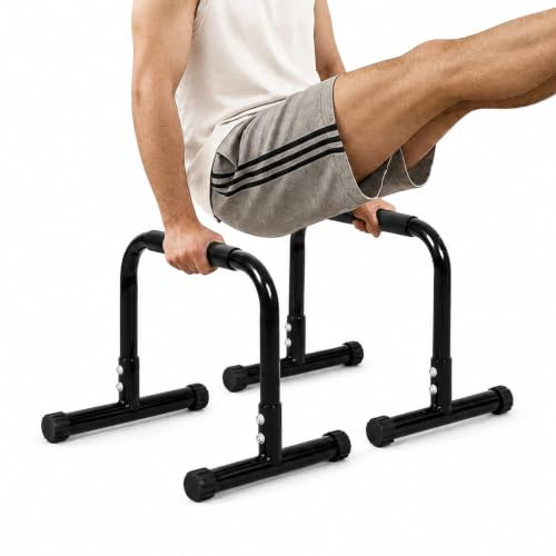Centra Parallettes Bars,calisthenics equipment,Steel Handles Non-Slip Base for Handstand,Planche,Dips,L-Sit,V-Sit Workouts Home Gym